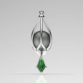 Zade Tahiti Siyah İncili Kolye