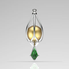 Zade Sarı Güney Denizi İncili Kolye