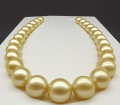 Sarı Güney Denizi Dizi İnci Kolye