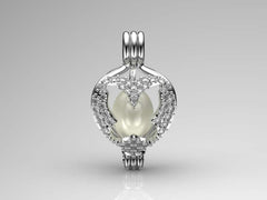 Kelebek İnci Kolye Seti Akoya - Tatlısu