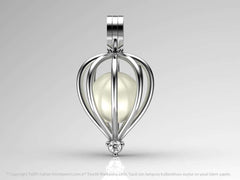 Tek Taş Beyaz Güney Denizi İncili Kolye