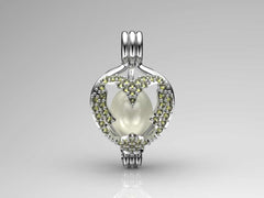 Kelebek İnci Kolye Seti Akoya - Tatlısu