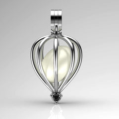 Tek Taş İnci Kolye Seti Akoya - Tatlısu