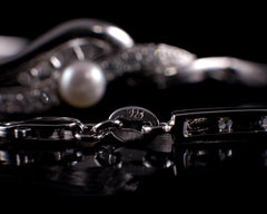 Beyaz Swarovski Dolunay Bileklik Set