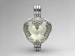 Kelebek İnci Kolye Seti Akoya - Tatlısu