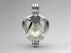 Tek Kalp Beyaz Güney Denizi İncili Kolye