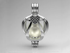 Tek Kalp İnci Kolye Seti Akoya - Tatlısu