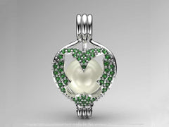 Kelebek İnci Kolye Seti Akoya - Tatlısu