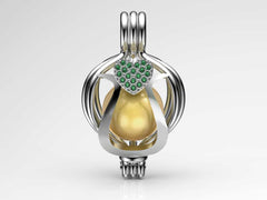 Tek Kalp Sarı Güney Denizi İncili Kolye