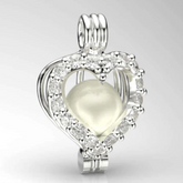 Beyaz Altın Pırlanta Okyanusun Kalbi Kolye Seti