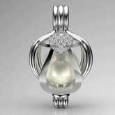 Tek Kalp İnci Kolye Seti Akoya - Tatlısu