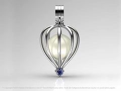 Tek Taş Beyaz Güney Denizi İncili Kolye