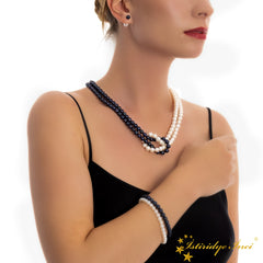 Siyah Beyaz Aşk Dizi İnci Seti Tatlısu