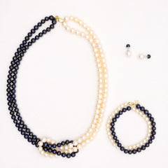 Siyah Beyaz Aşk Dizi İnci Seti Tatlısu