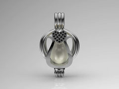 Tek Kalp İnci Kolye Seti Akoya - Tatlısu