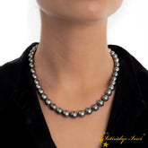 Dizi Tahiti Siyah İnci Kolye