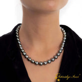 Dizi Tahiti Siyah İnci Kolye