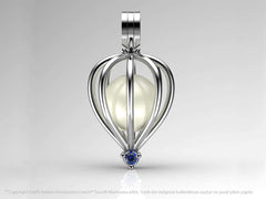 Tek Taş İnci Kolye Seti Akoya - Tatlısu