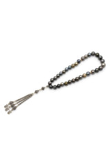 Tahiti Siyah incili Tesbih - Altın