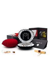 Tek Taş İnci Kolye Seti Akoya - Tatlısu - Siyah Zircon 6 - 7.5 mm Yuvarlak Akoya AA
