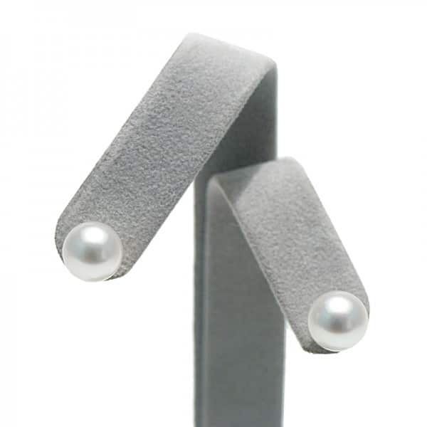 Beyaz İnci Güney Denizi Top Küpe