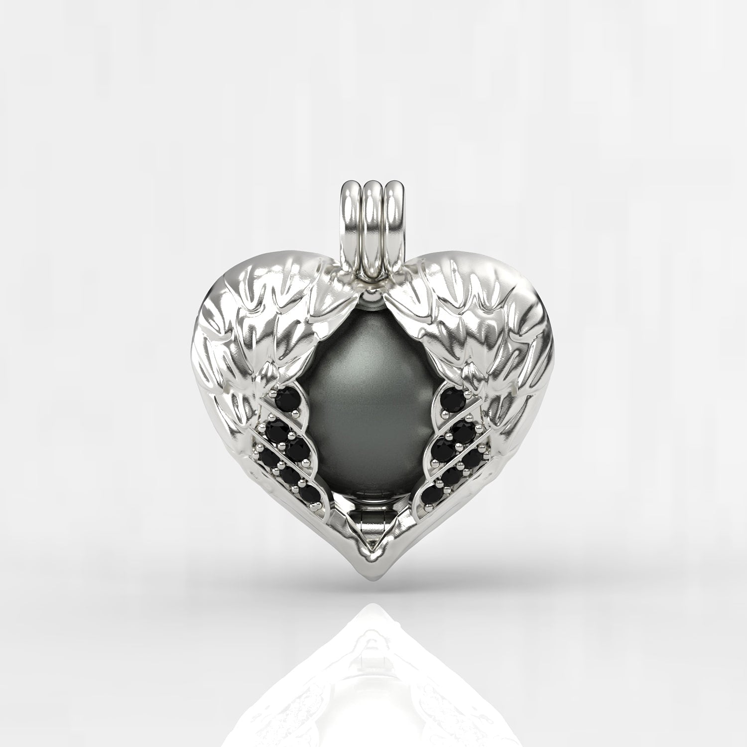 Melek Tahiti Siyah İncili Kolye