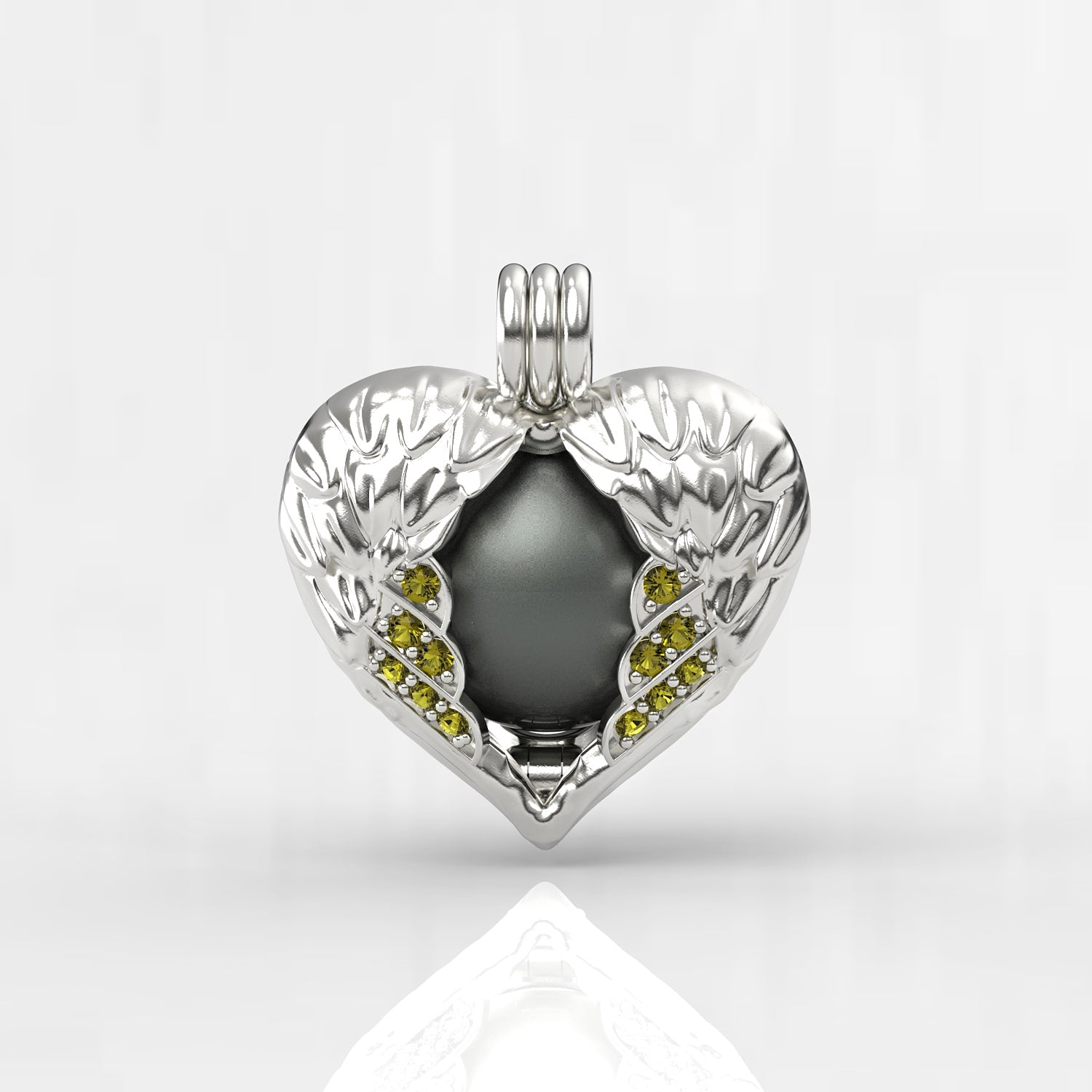 Melek Tahiti Siyah İncili Kolye