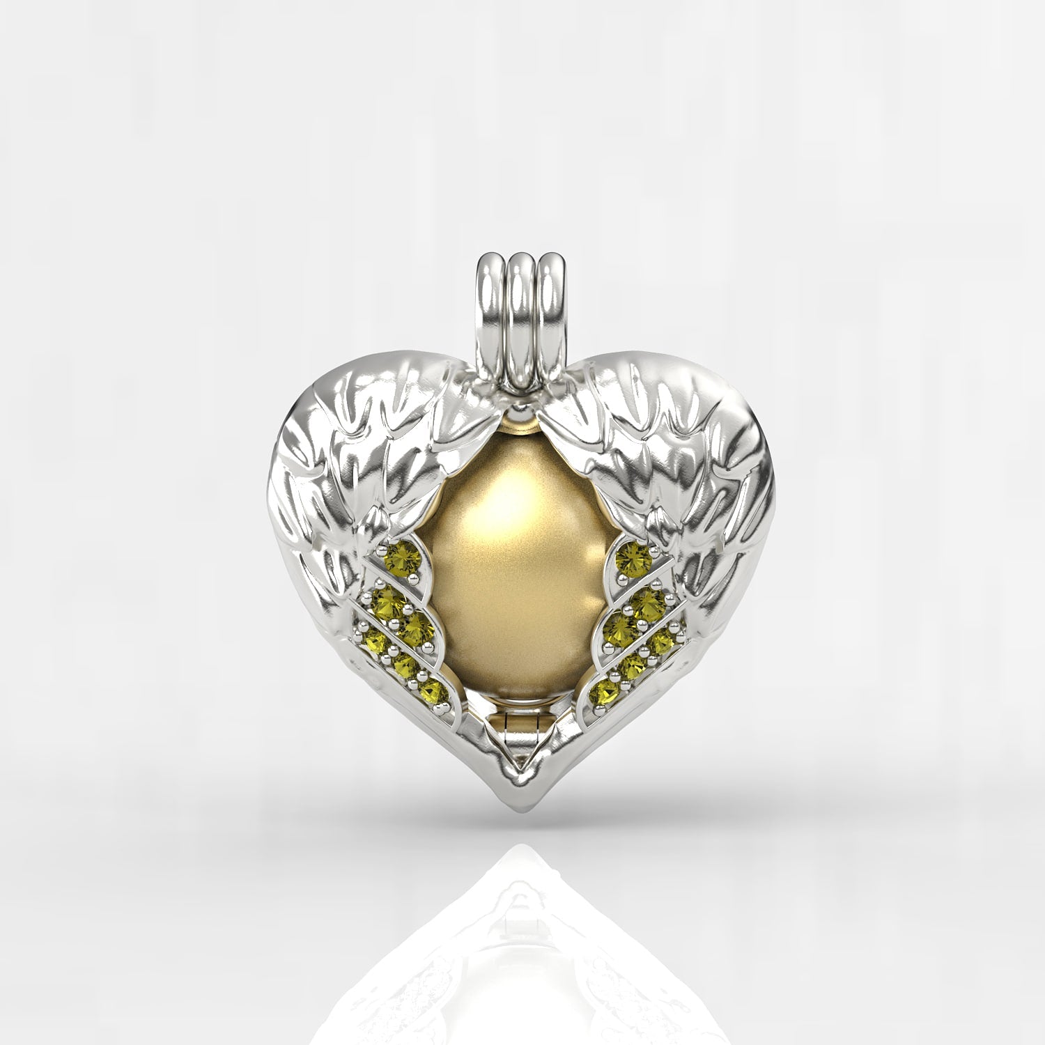 Melek Sarı Güney Denizi İncili Kolye