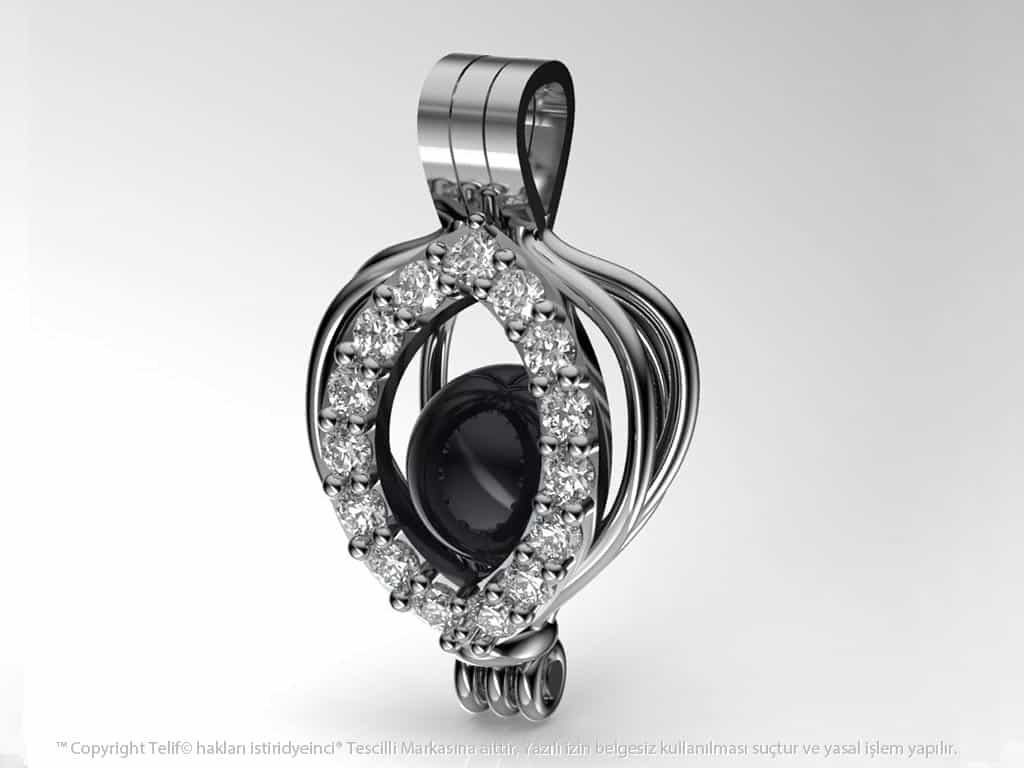 İnci Tanem Tahiti Siyah İncili Kolye