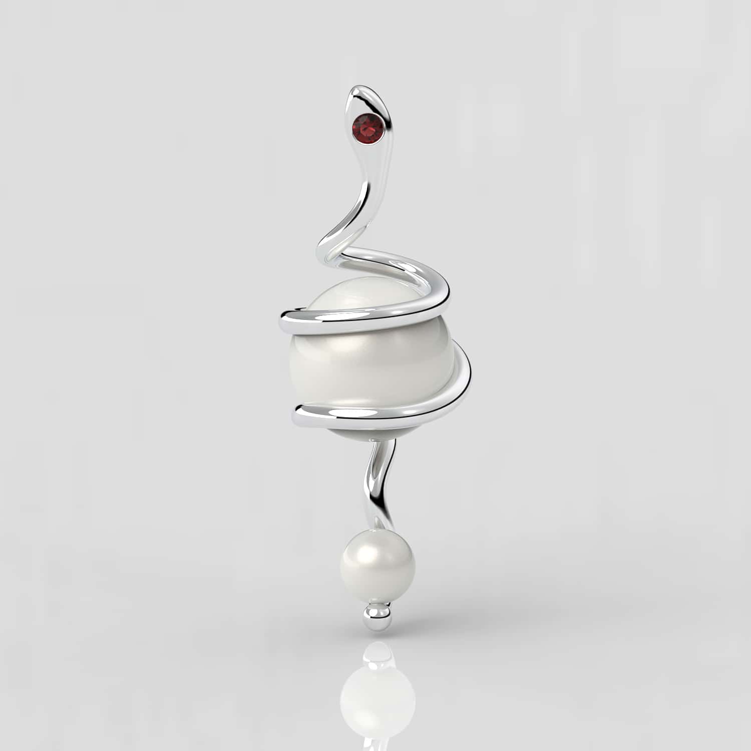 Kleopatra Beyaz Güney Denizi İncili Kolye