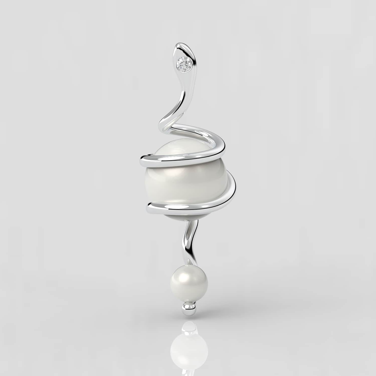 Kleopatra Beyaz Güney Denizi İncili Kolye