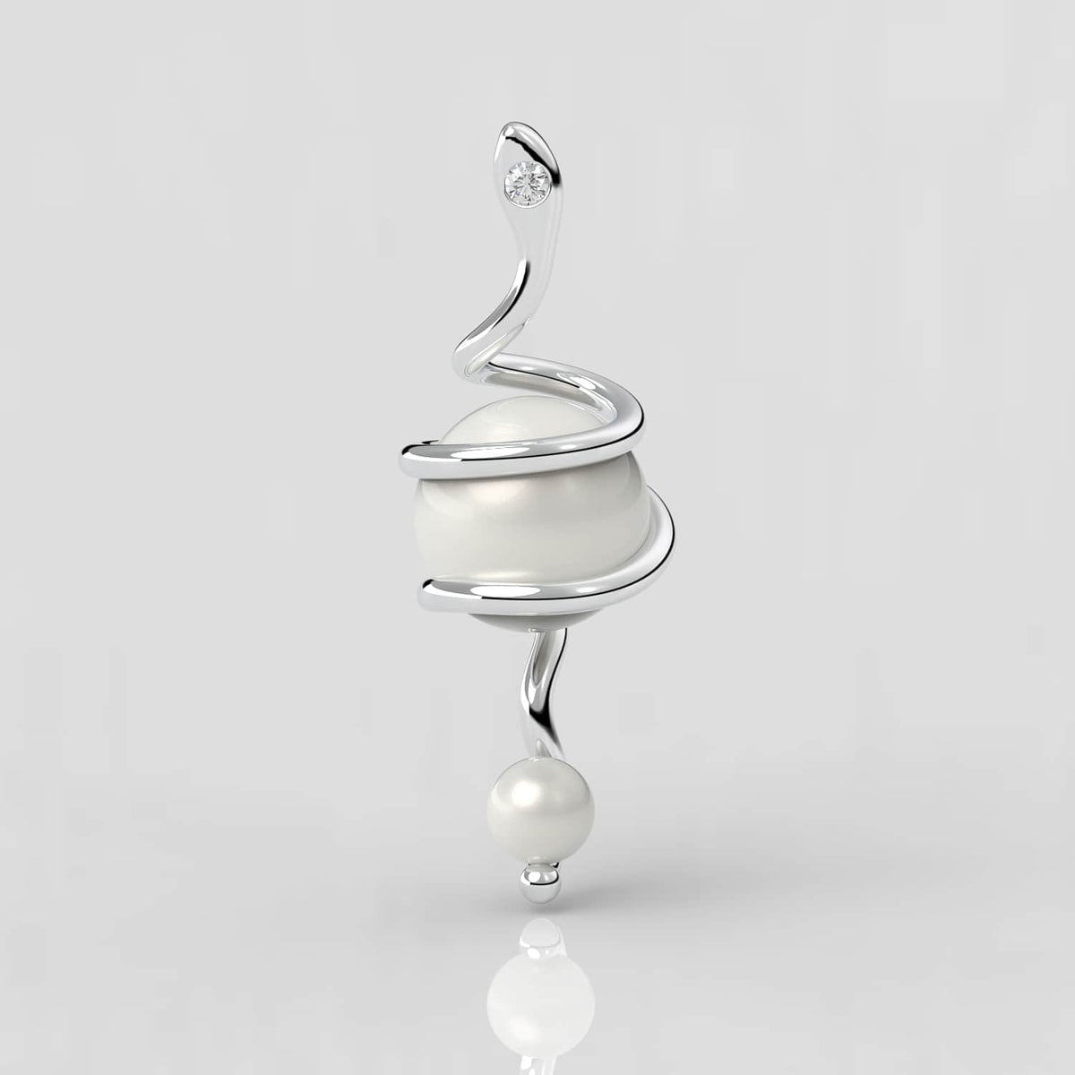 Kleopatra Beyaz Güney Denizi İncili Kolye