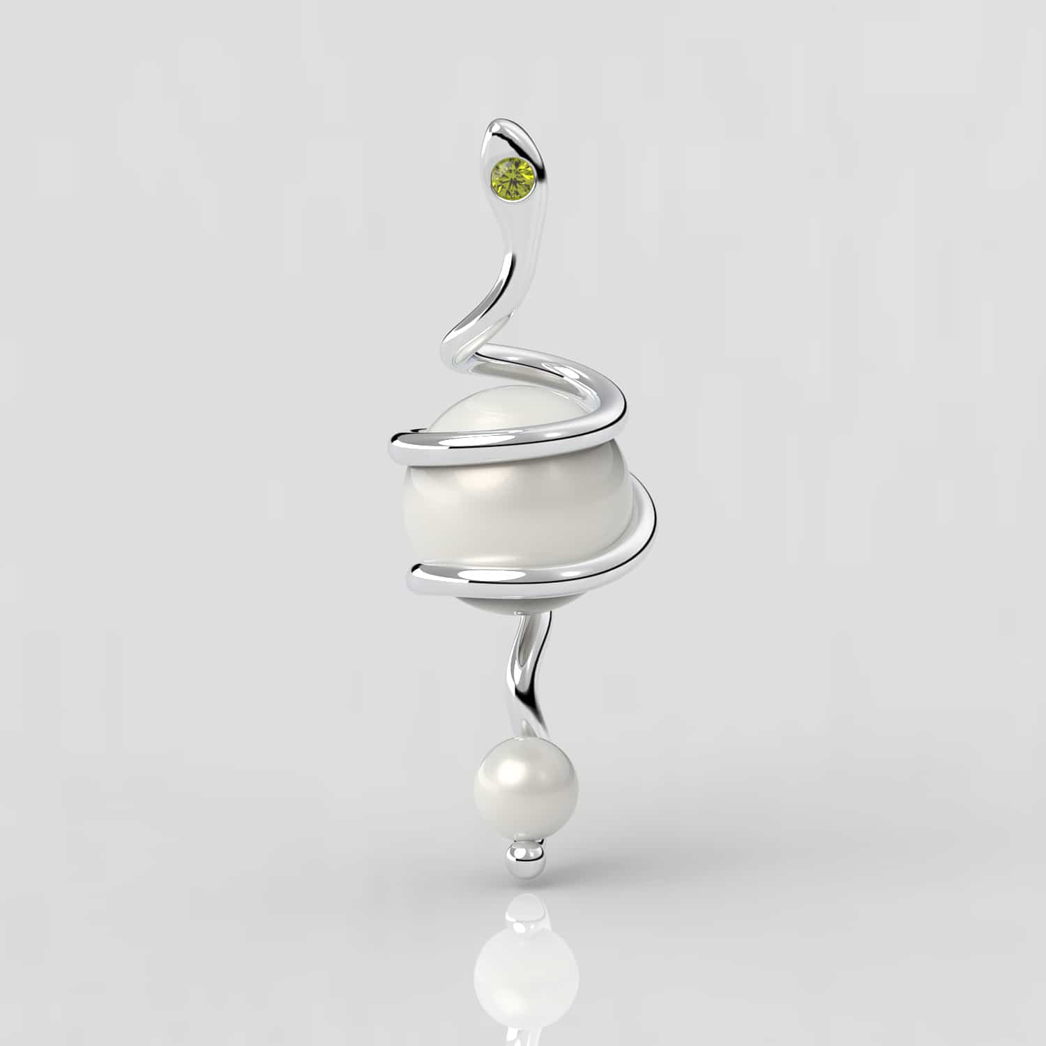 Kleopatra Beyaz Güney Denizi İncili Kolye