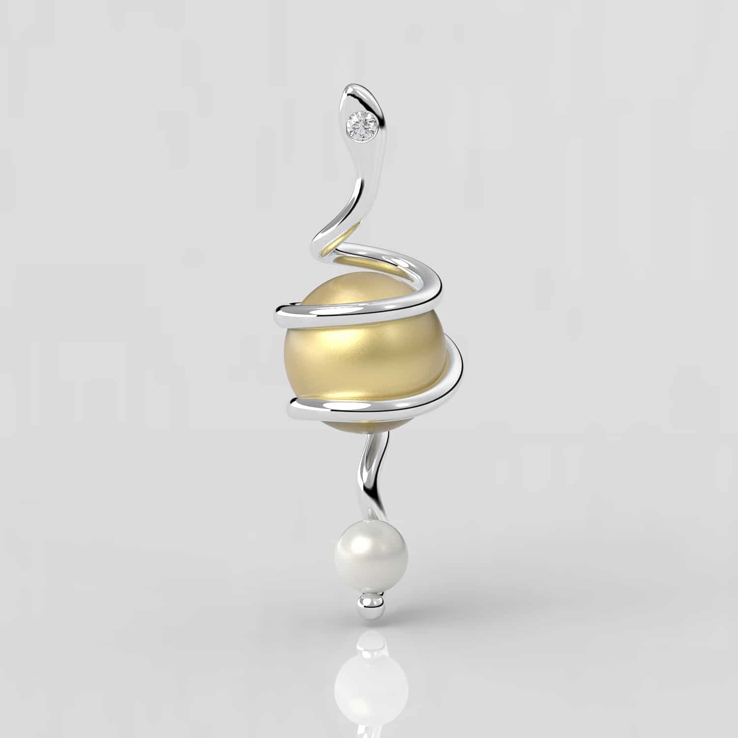 Kleopatra Sarı Güney Denizi İncili Kolye