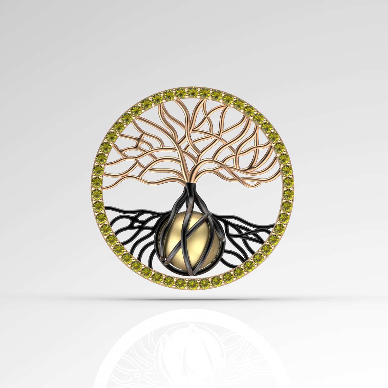 Yaşam Sarı Güney Denizi İncili Kolye