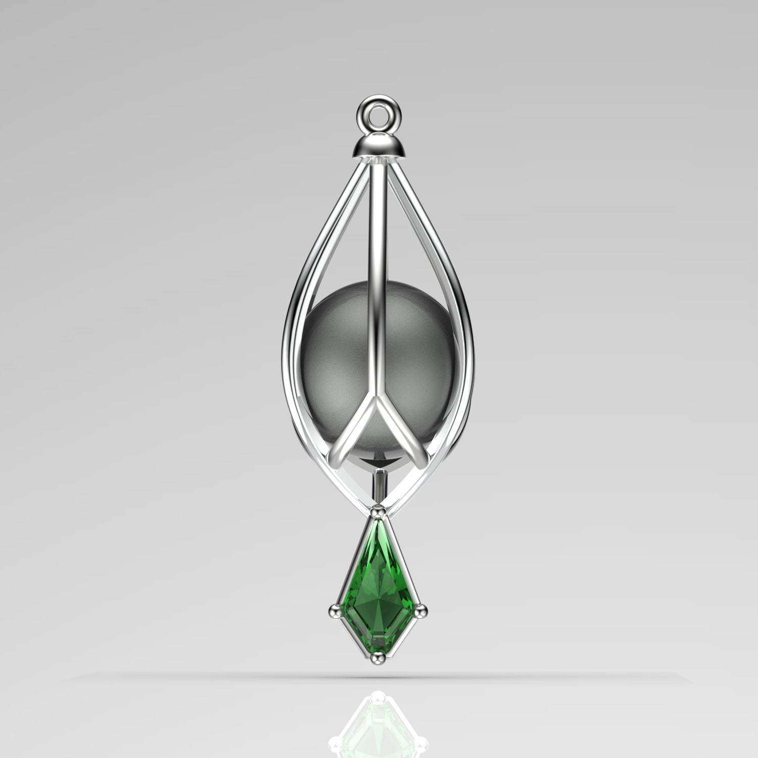 Zade Tahiti Siyah İncili Kolye