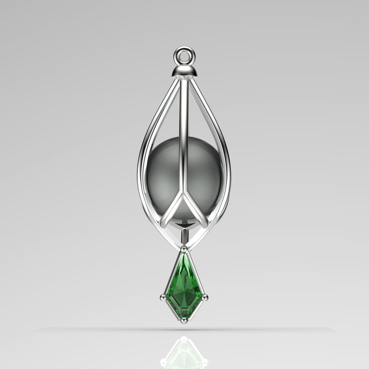 Zade Tahiti Siyah İncili Kolye