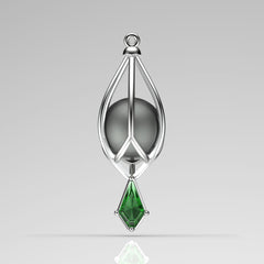 Zade Tahiti Siyah İncili Kolye