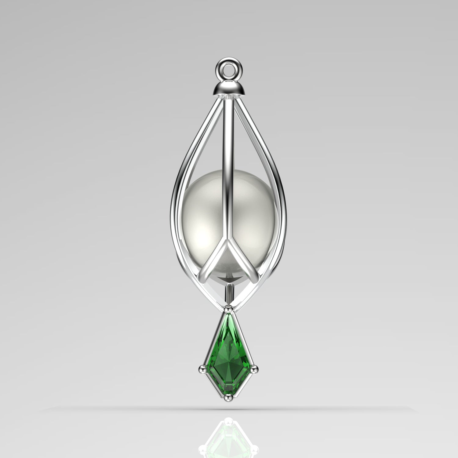 Zade Beyaz Güney Denizi İncili Kolye