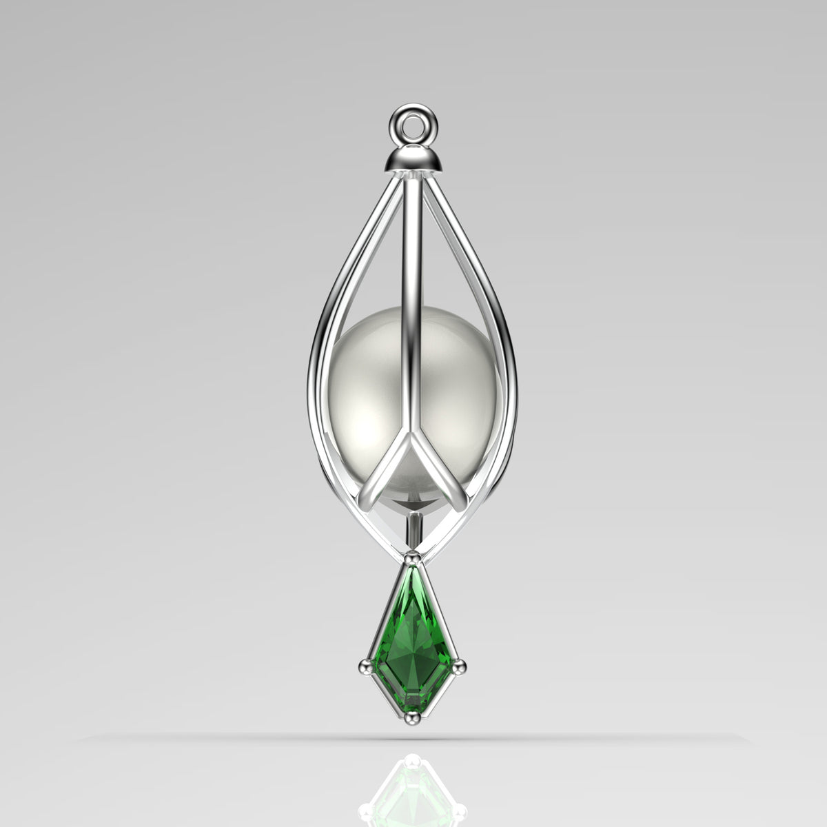 Zade Beyaz Güney Denizi İncili Kolye