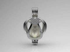 Tek Kalp  İnci Kolye Seti Akoya - Tatlısu