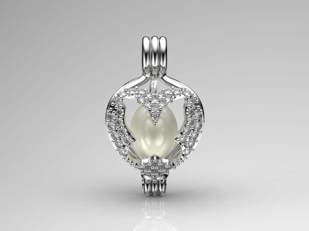 Kelebek İnci Kolye Seti Akoya - Tatlısu