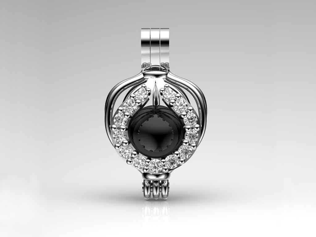 Katre Tahiti Siyah İncili Kolye