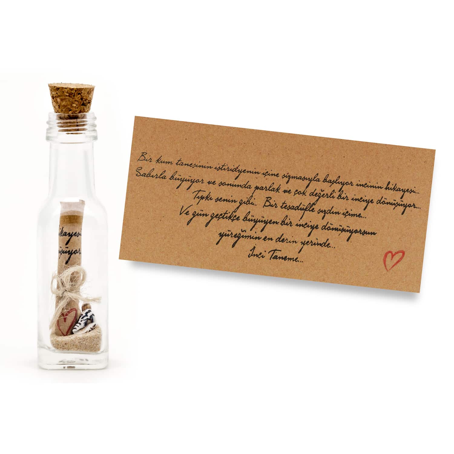 ŞİŞELİ HEDİYE NOTU