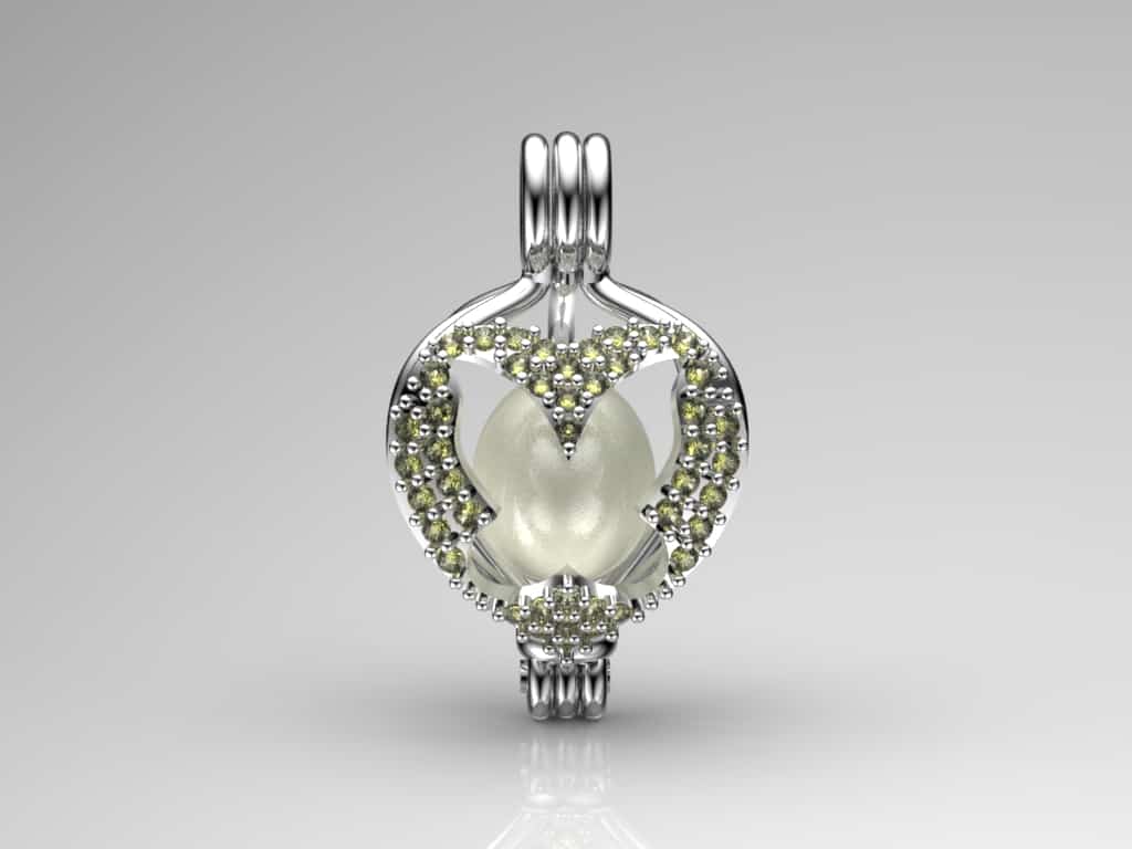 Kelebek İnci Kolye Seti Akoya - Tatlısu