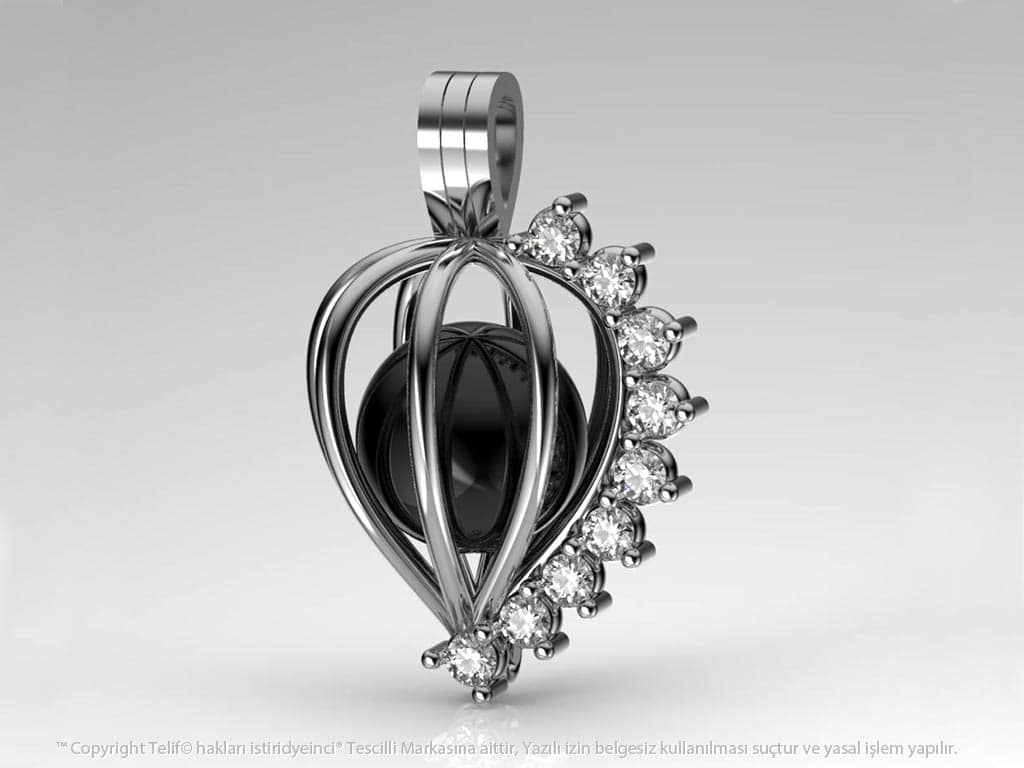 Efsane Tahiti Siyah İncili Kolye