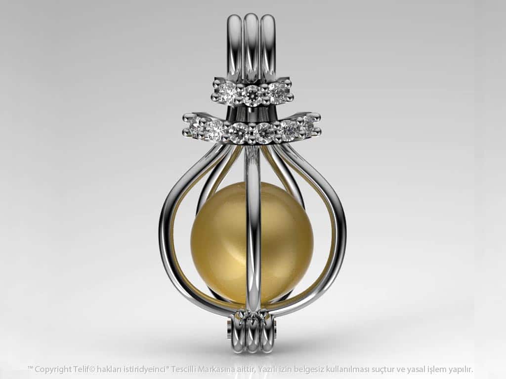 Hürrem Sarı Güney Denizi İncili Kolye