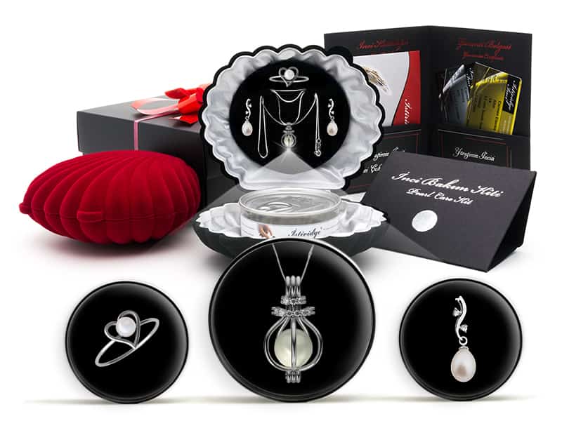 Beyaz Swarovski Hürrem Yüzüklü Set