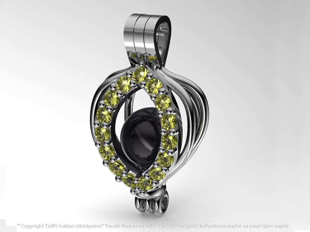 İnci Tanem Tahiti Siyah İncili Kolye