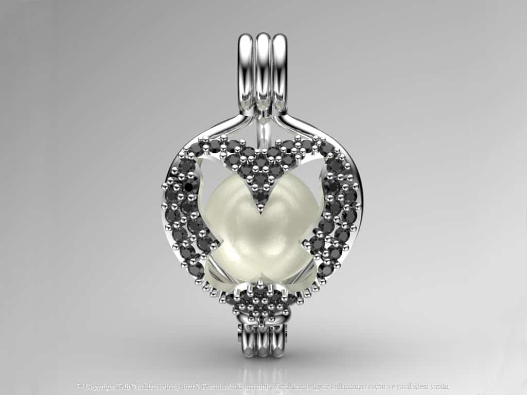 Kelebek İnci Kolye Seti Akoya - Tatlısu